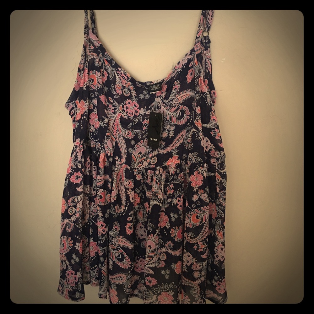 Torrid Paisley Baby doll tank